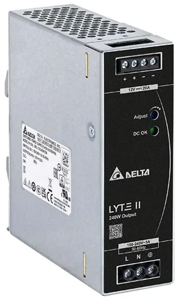 240W industrial power supply, output Voltage 48V, Output Current 5A, working temp. -30~70°C,DIN Rail Power Supply
