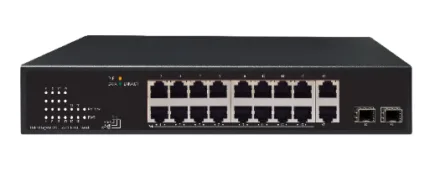 UNV 16 Port Gigabit POE Switch With 2 GB Uplink_MOI Approved