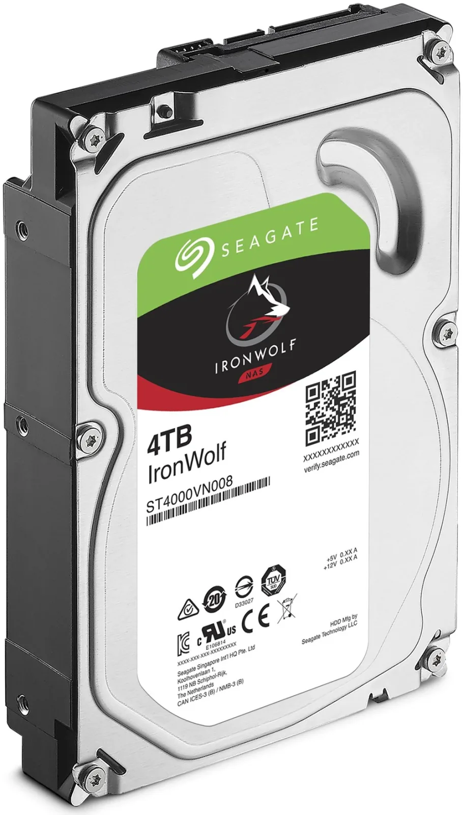 4TB NAS Hard Drive Iron Wolf 5900 RPM 64MB Cache SATA 6.0Gb/s CMR 3.5" SEAGATE