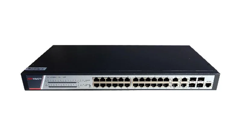 24 Port Gigabit Full Managed PoE Switch,24 Gigabit RJ45 PoE ports, 4 Gigabit SFP ports, 802.3af/at, PoE power budget 380W, VLAN, RSTP, IGMP, QoS, ERPS(MOI-SSD Approved,1 Year Standard Warranty)