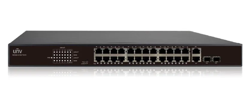 UNV 16 Port PoE+2GC  Network Switch-16×100Mbps PoE ports (RJ45) +2×1000Mbps Combo ports