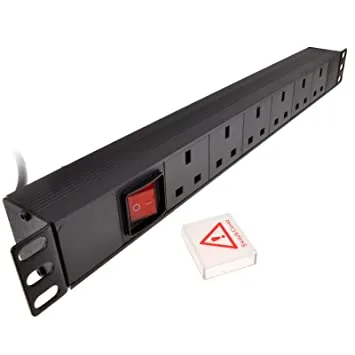 PDU 10way Universal Vertical Type with UK type Plug 3M Aluminum Body 1U APSYS