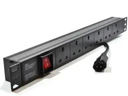 PDU 12way Vertical with 1.5M Cable, UK Type Plug (Multifunction) Bolein