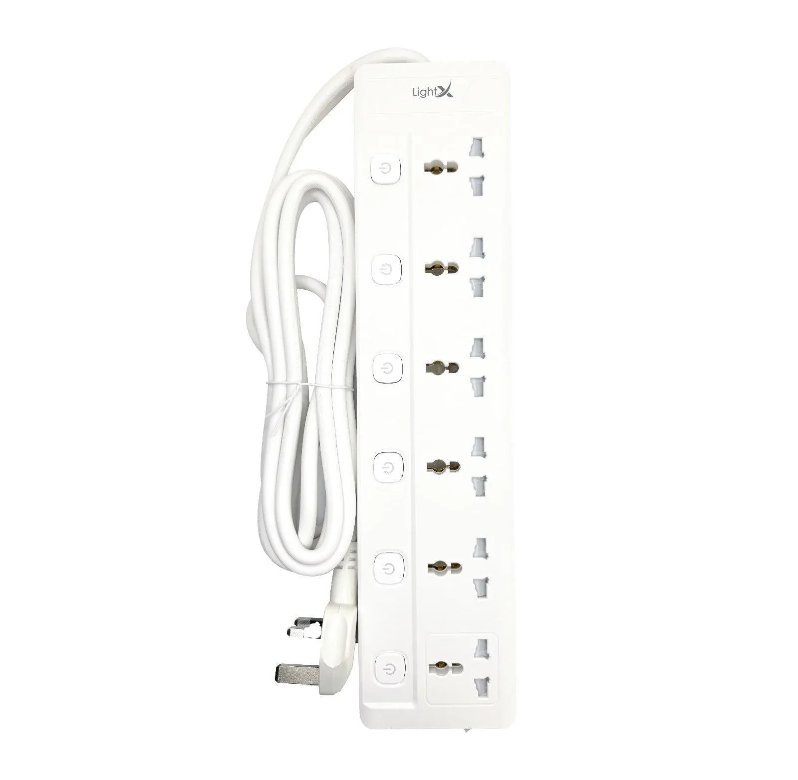 Lightx Power Extension 6 Socket & 5M with individual Switch