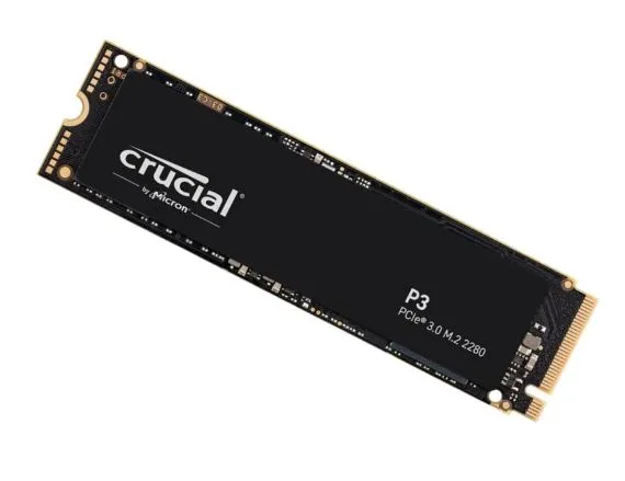 Crucial P3 1TB PCIe Gen3 3D NAND NVMe M.2 SSD