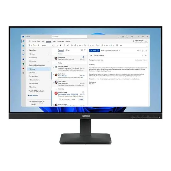 Lenovo S24-4e 23,8 inch FHD Monitor (IPS Panel, 100Hz, 4ms, HDMI, VGA, 3-side borderless) - Tilt Stand