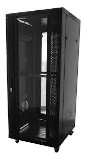 27U 800x800 Floor Standing Cabinet F/Glass B/Perforated NORDEN
