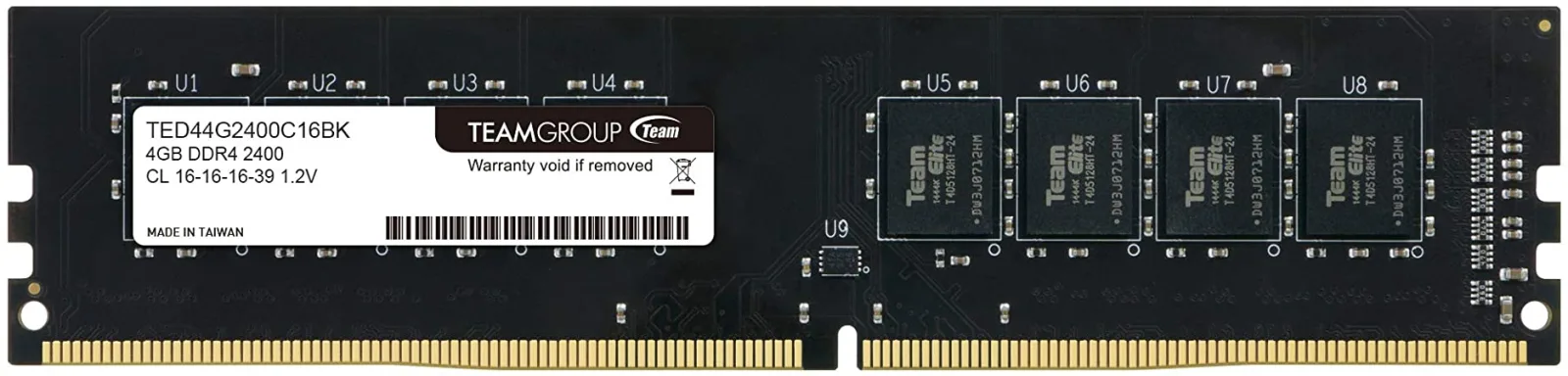 4GB RAM DDR3 1600MHz DIMM TEAM GROUP