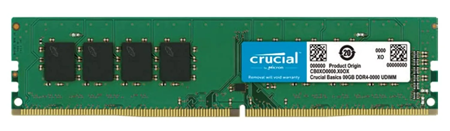 CRUCIAL CB8GU2666 RAM, 8GB DDR4, 2666MHZ, UDIMM