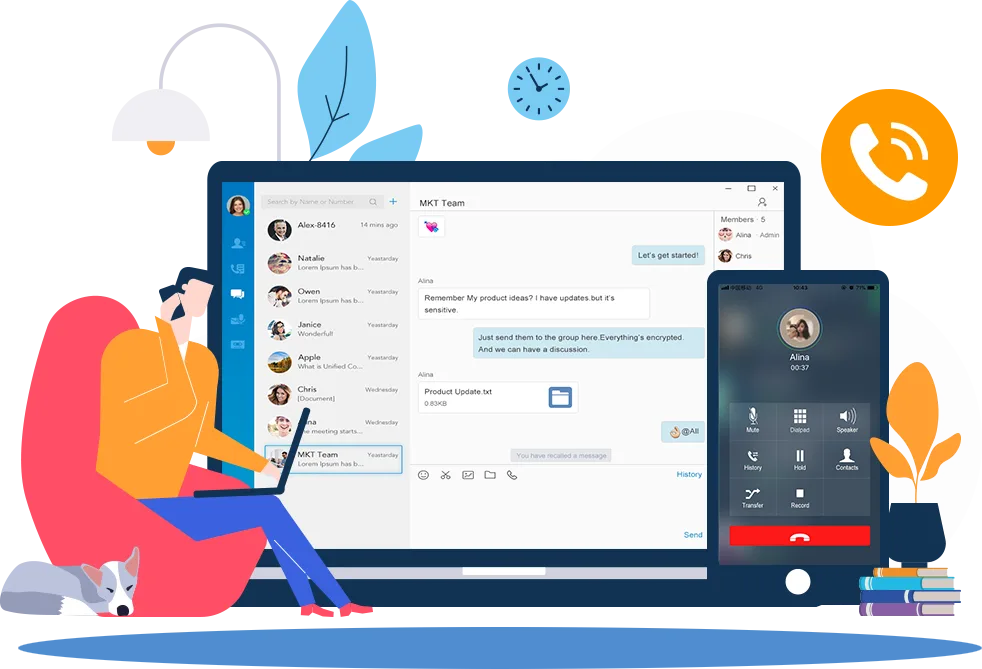 YEASTAR Linkus for one year (SoftPhone FOR 100 Users)