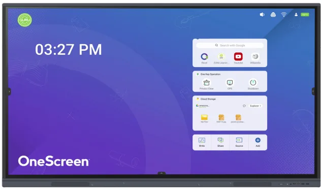 OneScreen Touchscreen TL7-65 OneScreen 65" Interactive Display- 32 Points Touch, Android 11, 8GB/64GB, Zero Bonding (Gen2)