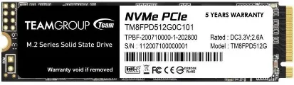 SSD 512GB NVMe PCIe M.2 MP33 Pro Gen3x4 TEAMGROUP