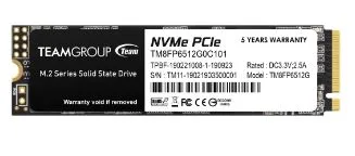 SSD 512GB NVMe 1.3 PCIe Gen3x4 M.2 2280 MP33 Pro TEAMGROUP