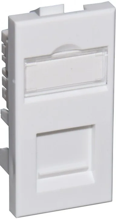 Cat6 Euro Module 25x50mm White APSYS