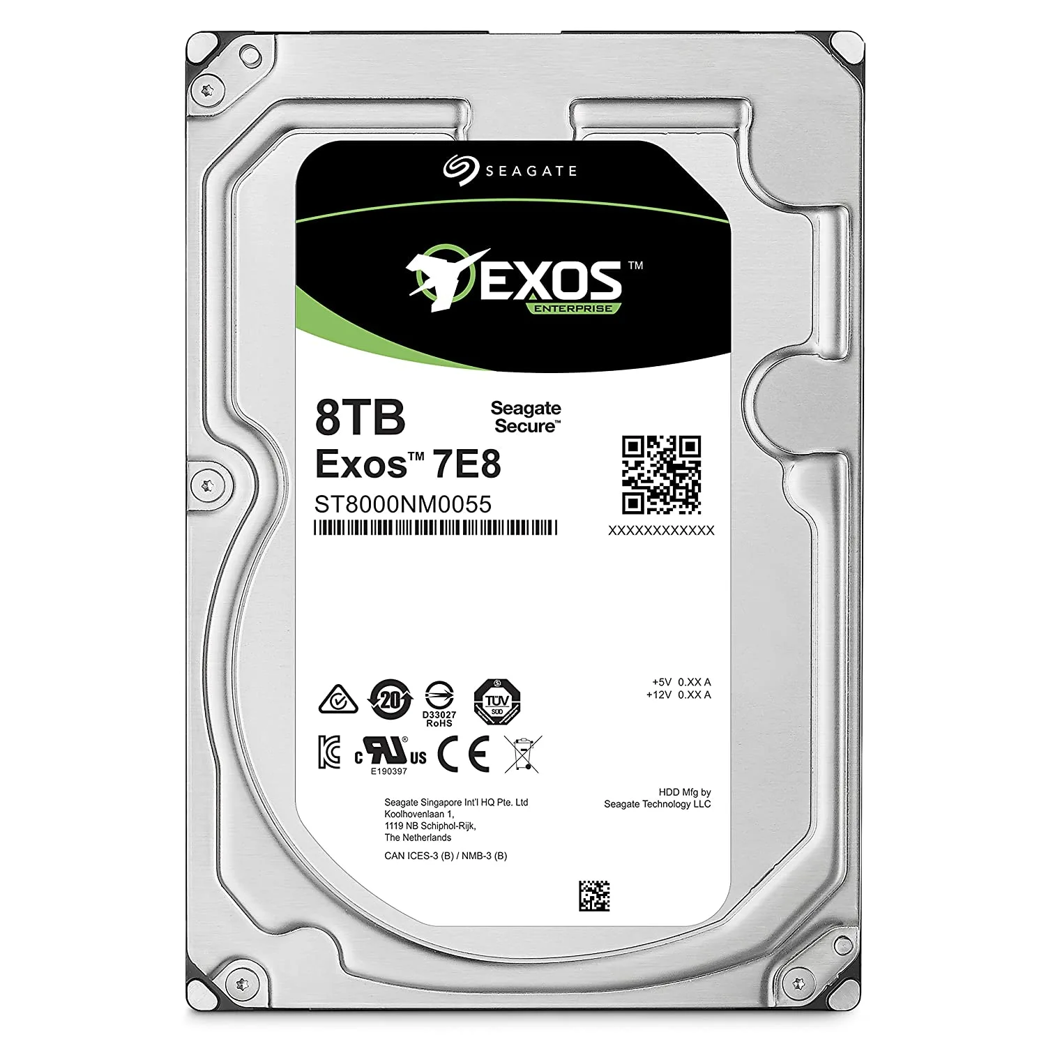 8TB Seagate Enterprise Capacity 3.5 HDD-8TB/256MB(12Gb/s NCQ)/7200RPM/SATA