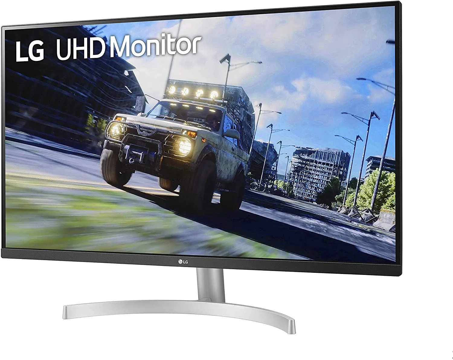 LG 32UN500-W 32 Inch UHD (3840 x 2160) VA Display with AMD FreeSync, DCI-P3 90% Color Gamut, HDR10 Compatibility, and 3-Side Virtually Borderless Design