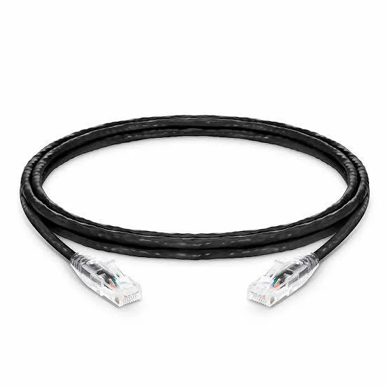 i-Net Networks Patch Cord Cat6 Unshielded 4-Pair 7x0.20 Pure Copper Stranded 2ft Black