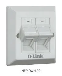 D-Link Dual Angular Faceplate Shutter 86”86 mm White