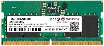 8GB LAPTOP RAM DDR5, 4800MHz SODIMM TRANSCEND
