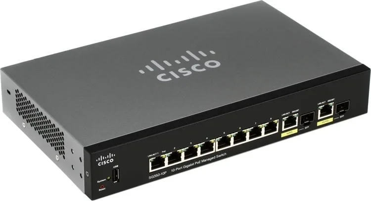 Cisco SG350-10P 10-port Gigabit POE Managed Switch