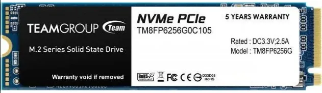 SSD 256GB NVMe PCle M.2 MP33 GenX4 TEAMGROUP