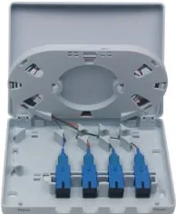 APSYS 4 Port PVC Indoor Optical Fiber Termination Box with Cassettle (ATB)
