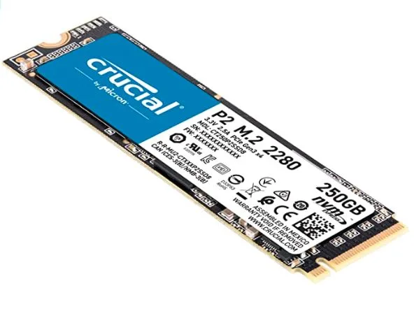 Crucial P2 250GB 3D NAND NVMe PCIe M.2 SSD