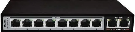 D-Link 8GE PoE+ 2GE Uplink 250m PoE Switch