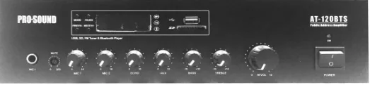 Pro-Sound Amplfier+Blutooth+Flash Drive 120W